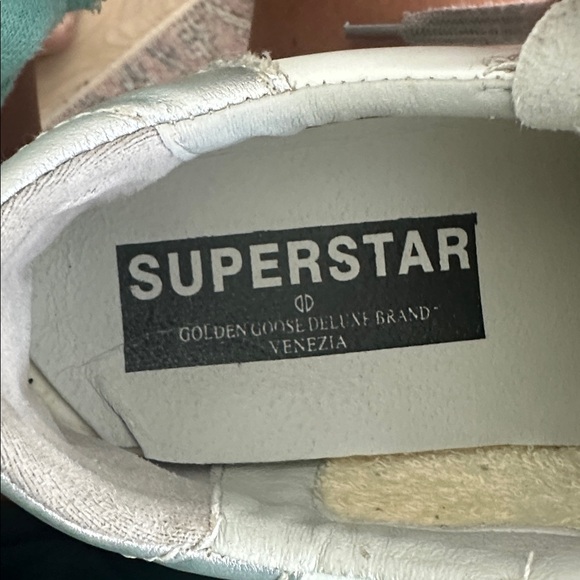 Golden Goose White Sneakers with Glitter Star Accent - Picture 3 of 9